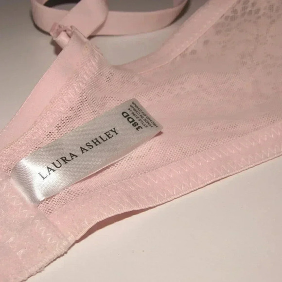 LAURA ASHLEY Blush Lace Lined Underwire Bra Size 38DD - Picture 3 of 3